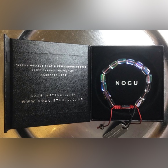 ๐๐ NOGU Mini Rainbow Supernova Galaxy Glass Pebble x Red String Bracelet ๐๐ - Picture 2 of 5